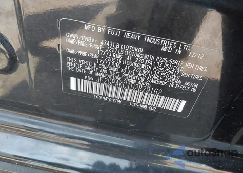 2013 Subaru Xv Crosstrek 2.0 Limited from USA, damaged, VIN JF2GPAKC1D2829162